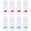 imageNew Balance Kids Performance Liner Socks8 PairsBreathable Half Cushion ampamp Arch SupportWhite RedBlue Logo