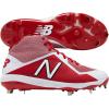 imageNew Balance Mens 4040 V4 Metal Baseball ShoeRedWhite