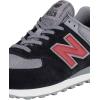 imageNew Balance Mens 574 V2 SneakerBlack Black Scarlet