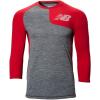 imageNew Balance Mens Baseball Assymetric Left 34 SleeveTeam Red Inline