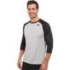 imageNew Balance Mens Baseball Raglan 34 SleeveTeam Black