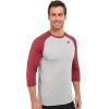 imageNew Balance Mens Baseball Raglan 34 SleeveTeam Cardinal