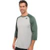 imageNew Balance Mens Baseball Raglan 34 SleeveTeam Dark Green