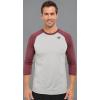 imageNew Balance Mens Baseball Raglan 34 SleeveTeam Maroon