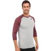 imageNew Balance Mens Baseball Raglan 34 SleeveTeam Maroon