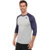imageNew Balance Mens Baseball Raglan 34 SleeveTeam Navy