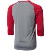 imageNew Balance Mens Baseball Raglan 34 SleeveTeam Red