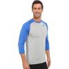 imageNew Balance Mens Baseball Raglan 34 SleeveTeam Royal