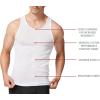 imageNew Balance Mens Cotton Performance Rib Tank Top Pack of 4WhiteLight Heather GreyBlackWhite