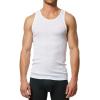 imageNew Balance Mens Cotton Performance Rib Tank Top Pack of 4WhiteLight Heather GreyBlackWhite