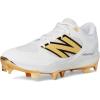 imageNew Balance Mens Fresh Foam 3000 V7 Molded Baseball ShoeWhiteMetallic Gold
