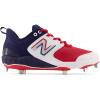 imageNew Balance Mens Fresh Foam X 3000 V6 Metal Baseball ShoeWhiteNavy BlueRed