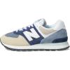 imageNew Balance Mens ML574 Rugby Collection Running shoeBlueBeige