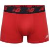imageNew Balance Mens No Fly Trunks Underwear Jacquard Waistband Breathable Lightweight Moisture Wicking 3 PackBlackTeam RedThunder