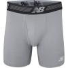 imageNew Balance Mens Performance Boxer Briefs with Fly Breathable Stretch Underwear Moisture Wicking Soft Waistband 3 PackBlackSteelPigment
