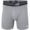 imageNew Balance Mens Performance Boxer Briefs with Fly Breathable Stretch Underwear Moisture Wicking Soft Waistband 3 PackBlackSteelPigment