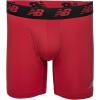 imageNew Balance Mens Performance Boxer Briefs with Fly Breathable Stretch Underwear Moisture Wicking Soft Waistband 3 PackBlackTeam RedThunder