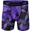 imageNew Balance Mens Ultra Soft Performance 6quot Boxer Briefs with No Fly 3 PackBlackPigmentPrsm Purple Camo