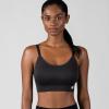 imageNew Balance Seamless Sports Bra Sostn Deportivo Strappy Yoga Athletic MoistureWickingBlack Cement