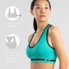 imageNew Balance Seamless Wirefree VNeck TBack Racer Sports Bra with Allover TextureVintage Indigo