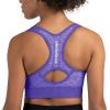 imageNew Balance Seamless Womens Medium Impact Racerback Sports Bra  Padded Workout Yoga TopCyber Lilac