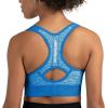 imageNew Balance Seamless Womens Medium Impact Racerback Sports Bra  Padded Workout Yoga TopElectric Blue
