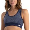 imageNew Balance Seamless Womens Medium Impact Racerback Sports Bra  Padded Workout Yoga TopStrata