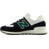 imageNew Balance UnisexAdult 574 V2 Varsity Suede SneakerBlackWhiteMarsh Green