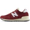 imageNew Balance UnisexAdult 574 V2 Varsity Suede SneakerClassic CrimsonWhiteAngora