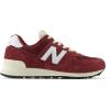 imageNew Balance UnisexAdult 574 V2 Varsity Suede SneakerClassic CrimsonWhiteAngora