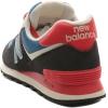imageNew Balance UnisexAdult 574 V2 Varsity Suede SneakerPhantomBlue AgateBlast Red