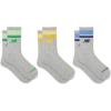 imageNew Balance UnisexAdults Mens and Womens Organic Cotton Crew Socks3 PairsArch SupportGrey Stripe