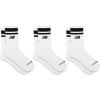 imageNew Balance UnisexAdults Mens and Womens Organic Cotton Crew Socks3 PairsArch SupportWhite Stripe