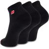 imageNew Balance UnisexAdults Mens and Womens Patch Logo Ankle Socks3 PairsCushioned Moisture WickingBlack