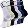 imageNew Balance UnisexAdults Mens and Womens Performance Cushioned Crew Socks6 ampamp 12 PairsMoisture WickingAssorted 6 Pairs