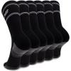 imageNew Balance UnisexAdults Mens and Womens Performance Cushioned Crew Socks6 ampamp 12 PairsMoisture WickingBlack 6 Pairs