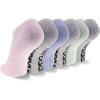 imageNew Balance UnisexAdults Mens and Womens Performance Cushioned No Show Socks6 ampamp 12 PairsMoisture WickingGrey Assorted 6 Pairs