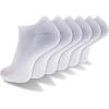 imageNew Balance UnisexAdults Mens and Womens Performance Cushioned No Show Socks6 ampamp 12 PairsMoisture WickingWhite 6 Pairs
