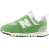 imageNew Balance UnisexChild 574 V1 70s Racing Newb Hook ampamp Loop SneakerChiveWhite