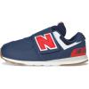 imageNew Balance UnisexChild 574 V1 70s Racing Newb Hook ampamp Loop SneakerNb NavyTeam Red