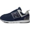 imageNew Balance UnisexChild 574 V1 70s Racing Newb Hook ampamp Loop SneakerNb NavyWhite