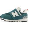 imageNew Balance UnisexChild 574 V1 70s Racing Newb Hook ampamp Loop SneakerNew SpruceBlast Red