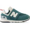 imageNew Balance UnisexChild 574 V1 70s Racing Newb Hook ampamp Loop SneakerNew SpruceBlast Red
