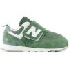 imageNew Balance UnisexChild 574 V1 70s Racing Newb Hook ampamp Loop SneakerNoriWhite