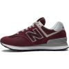 imageNew Balance Womens 574 Core SneakerBurgundywhite