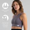 imageNew Balance Womens Seamless Medium Impact High Neck Scoop Back Sports Bra with Removable PadsBlack