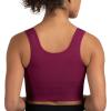 imageNew Balance Womens Seamless Medium Impact High Neck Scoop Back Sports Bra with Removable PadsDeep Jewel