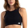 imageNew Balance Womens Seamless Medium Impact High Neck Scoop Back Sports Bra with Removable PadsStrata