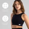 imageNew Balance Womens Seamless Medium Impact High Neck Scoop Back Sports Bra with Removable PadsTornado