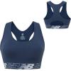 imageNew Balance Womens Seamless Wirefree Racerback Sports Bra with Removable Pads Bottom Band with LogoBlack